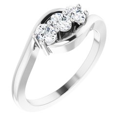 Diamond 3-Stone Anniversary Ring alebo neosadený